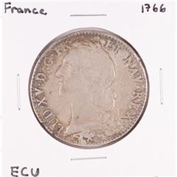 1766 France Louis XV ECU Silver Coin