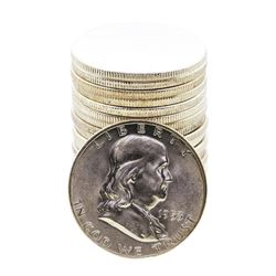 Roll of (20) Brilliant Uncirculated 1953-D Franklin Half Dollar Coins
