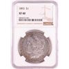 Image 1 : 1893 $1 Morgan Silver Dollar Coin NGC XF40