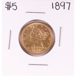 1897 $5 Liberty Head Half Eagle Gold Coin