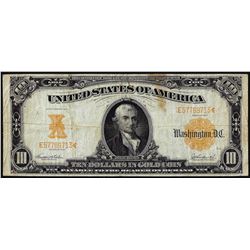 1907 $10 Gold Certificate Note