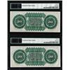 Image 2 : Matching Low Serial 1872 $20 South Carolina Obsolete Notes PMG Gem Uncirculated 66EPQ