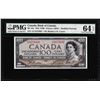 Image 1 : 1954 $100 Bank of Canada Note BC-43a PMG Choice Uncirculated 64EPQ