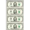 Image 1 : Uncut Sheet of (4) 1995 $5 Federal Reserve Notes Atlanta