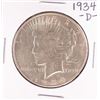 Image 1 : 1934-D $1 Peace Silver Dollar Coin