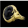 Image 2 : 14KT Yellow Gold Ladies 5.00 ctw Black Onyx Ring