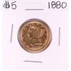 Image 1 : 1880 $5 Liberty Head Half Eagle Gold Coin