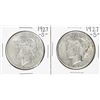 Image 1 : Lot of (2) 1927-S $1 Peace Silver Dollar Coins