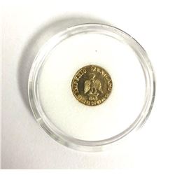 1865 Mexico Maximilian Maximiliano Empire Imperio Coin