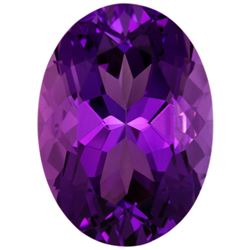 Natural Oval Cut Fine Brazilian Rich Royal Purple Amethyst
