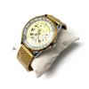 Image 2 : LA Banus Gold Skeleton Dial Watch Japanese Quartz Shark Mesh