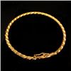 Image 1 : Ladies 10k Yellow Gold Plated Rope Braid Bracelet