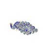 Image 3 : Large Royal Blue Jewel Peacock Broach