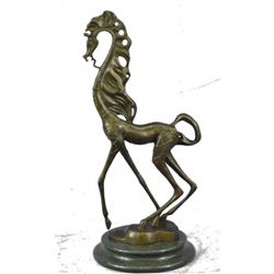 Surreal Abstract Salvador Dali Horse Figurine Bronze Metal Sculpture 15  x 9 