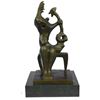 Image 1 : MOTHER & CHILD (1954) by Henry Moore Abstract Bronze Bench Sculpture 12" x 7"