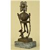 Image 1 : Skeleton Sunshine Picasso Style Bronze Metal Sculpture Abstract Cubism Modernism 16" x 6"