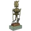 Image 2 : Skeleton Sunshine Picasso Style Bronze Metal Sculpture Abstract Cubism Modernism 16" x 6"