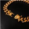Image 3 : Mens 18KT Gold Plated Cuban Link Bracelet