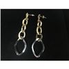 Image 2 : Pair of 14K Gold Vintage Oval Link Earrings