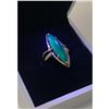 Image 1 : Custom Made 14kt Blu-Ray Hy Spreckman & Sons Eye Of Green Jade Ring