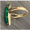 Image 3 : Custom Made 14kt Blu-Ray Hy Spreckman & Sons Eye Of Green Jade Ring