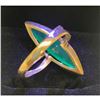 Image 5 : Custom Made 14kt Blu-Ray Hy Spreckman & Sons Eye Of Green Jade Ring