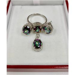 Prismatic Ladies 3.89 Carat Topaz Stones with 925 Sterling Silver Mounts