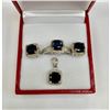 Image 1 : Ladies Opaque Blue Sapphire 2.45kt Jewelry Set