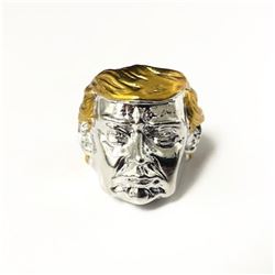 Donald Trump Golden Hair Portrait Ring Size 10.5