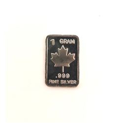 Novelty 1 Gram .999 Silver - Maple Leaf Bar