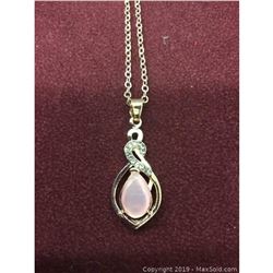 Elegant Ladies Rose Gold Tone Rhinestones Necklace