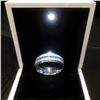 Image 2 : Titanium Steel Silver Blue Engagement Ring