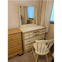 Vintage dresser and chair
