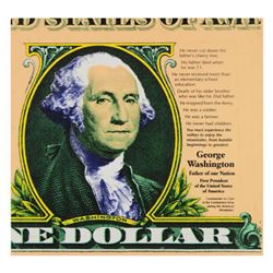 Steve Kaufman (1960-2010), "George Washington" Limited Edition Hand Pulled Silkscreen on Canvas, Num