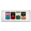 Image 1 : Steve Kaufman (1960-2010), "4 Soup Cans State One" Hand Signed HC Edition Hand Pulled silkscreen mix