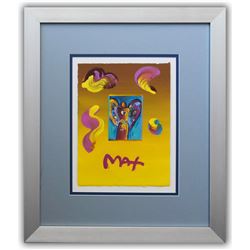 Peter Max- Original Mixed Media "Angel with Heart Ver. III #61"
