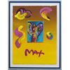 Image 2 : Peter Max- Original Mixed Media "Angel with Heart Ver. III #61"