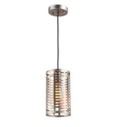 Modern Industrial Silver Inverted Pendant Light