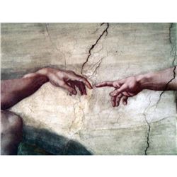 Michelangelo's "Creation of Adam" Sistine Chapel ItalianÂ Ceramic Tile