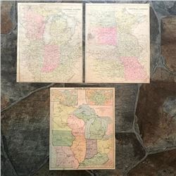 Set of 1890's Maps of The American Central States