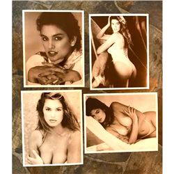 Group of Early 1990's Sepia Photo Images, Supermodel Cindy Crawford