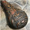 Image 3 : 19th Century Ornate Hunting Dog Scene Brass Powder Flask