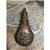 Image 5 : 19th Century Ornate Hunting Dog Scene Brass Powder Flask