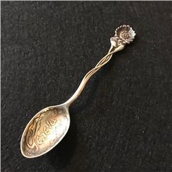 Late 19thc Sterling Silver Geneva New York Souvenir Demitasse Spoon