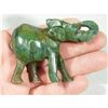 Image 1 : Green Congo Verdite Elephant Carving