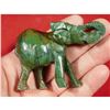 Image 2 : Green Congo Verdite Elephant Carving