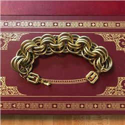 Vintage Designer GIVENCHY Gold Tone Woven Bracelet