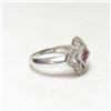 Image 3 : Ruby & Diamond 14kt White Gold Cocktail Ring