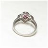 Image 4 : Ruby & Diamond 14kt White Gold Cocktail Ring