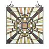 Image 2 : Tiffany Style Mission Stained Glass Hanging Window Panel
